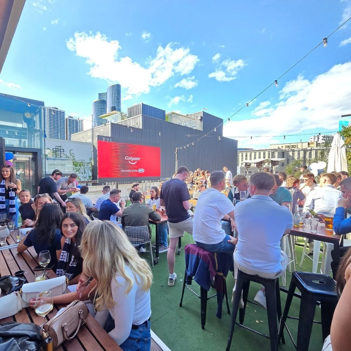 Join us on Saturday 26 September for our AFL Grand Final Rooftop Party. You&rsquo;ll watch the game live and loud on our new 5-metre mega screen and multiple big screens across our all-weather Main Hall and Rooftop. With great views of the action fro