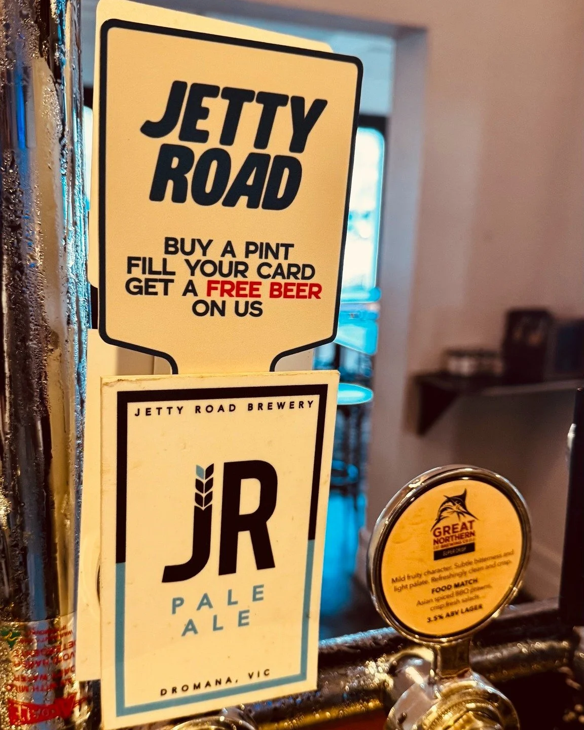 Want a pint on us? Here&rsquo;s how:

1. Pick up a @jettyroadbeer loyalty card from the bar.
2. Order a Jetty Road pint and get your card stamped.
3. Bring your card back each time you visit and keep adding to your tally.
4. Reach six stamps and your