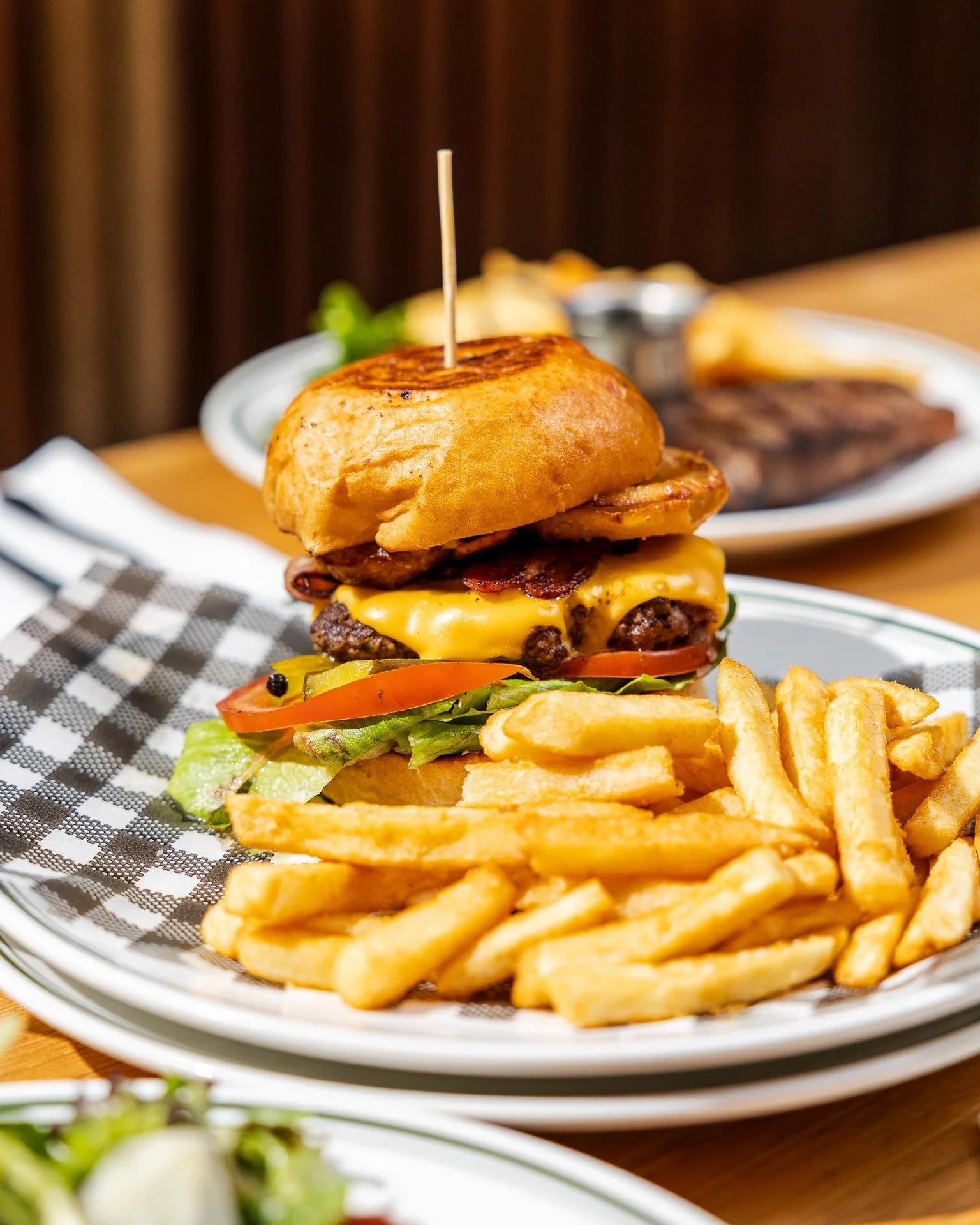It's Burger Tuesday at Bells, which means any burger from our menu, served with chips and your choice of beer, wine or soft drink, for just $25.

Go for our Beef Burger, loaded with a 150g smash patty, melted cheese, bacon, lettuce, tomato, pickles, 
