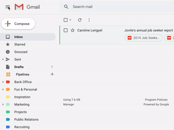 Pancake your Sidebar in Gmail Work Hack.gif