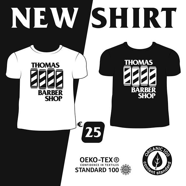 Reserveer nu Thomas Barbershop (Organic) T-shirt maat S tm XXXL Zwart of Wit!