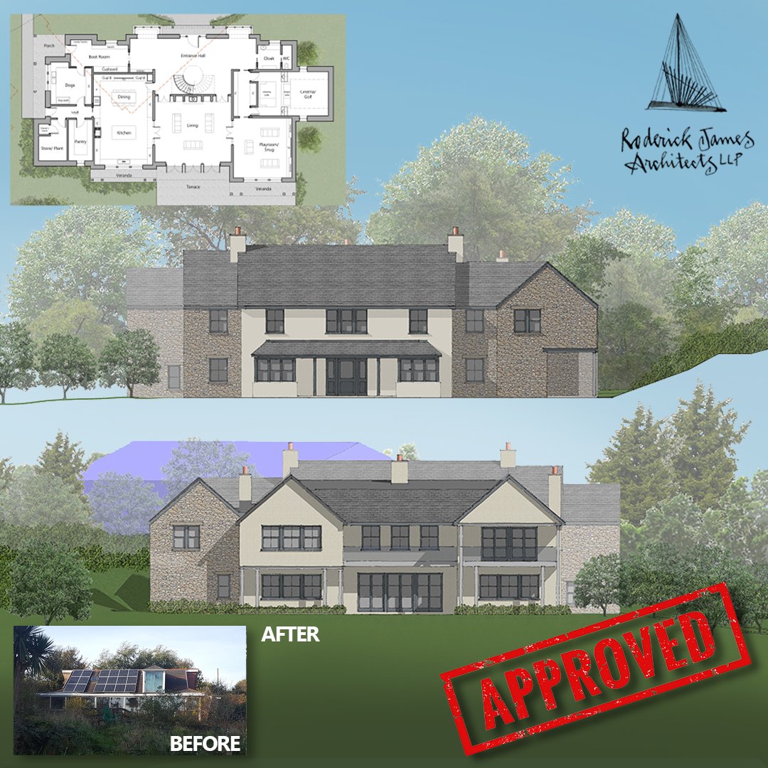 APPROVAL! Fantastic news that we have secured planning approval for this stunning replacement dwelling in the South Wales. Looking forward to seeing this develop with our friends at Greens Carpentry and Building Services @greens.ltd #planningapproval