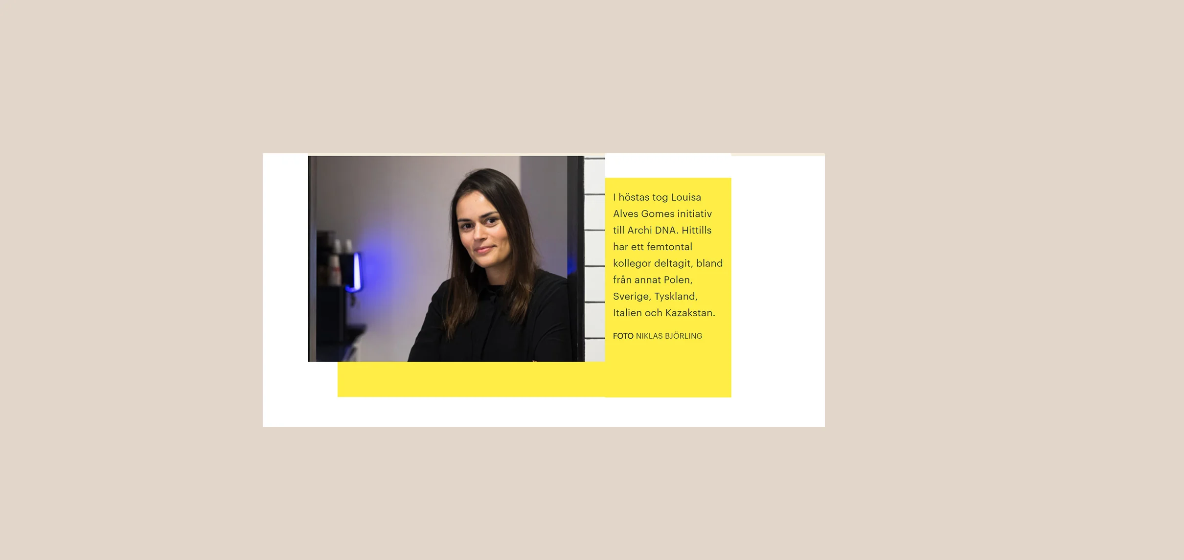 Artikel i tidningen Arkitekten om hur vi delar erfarenheter