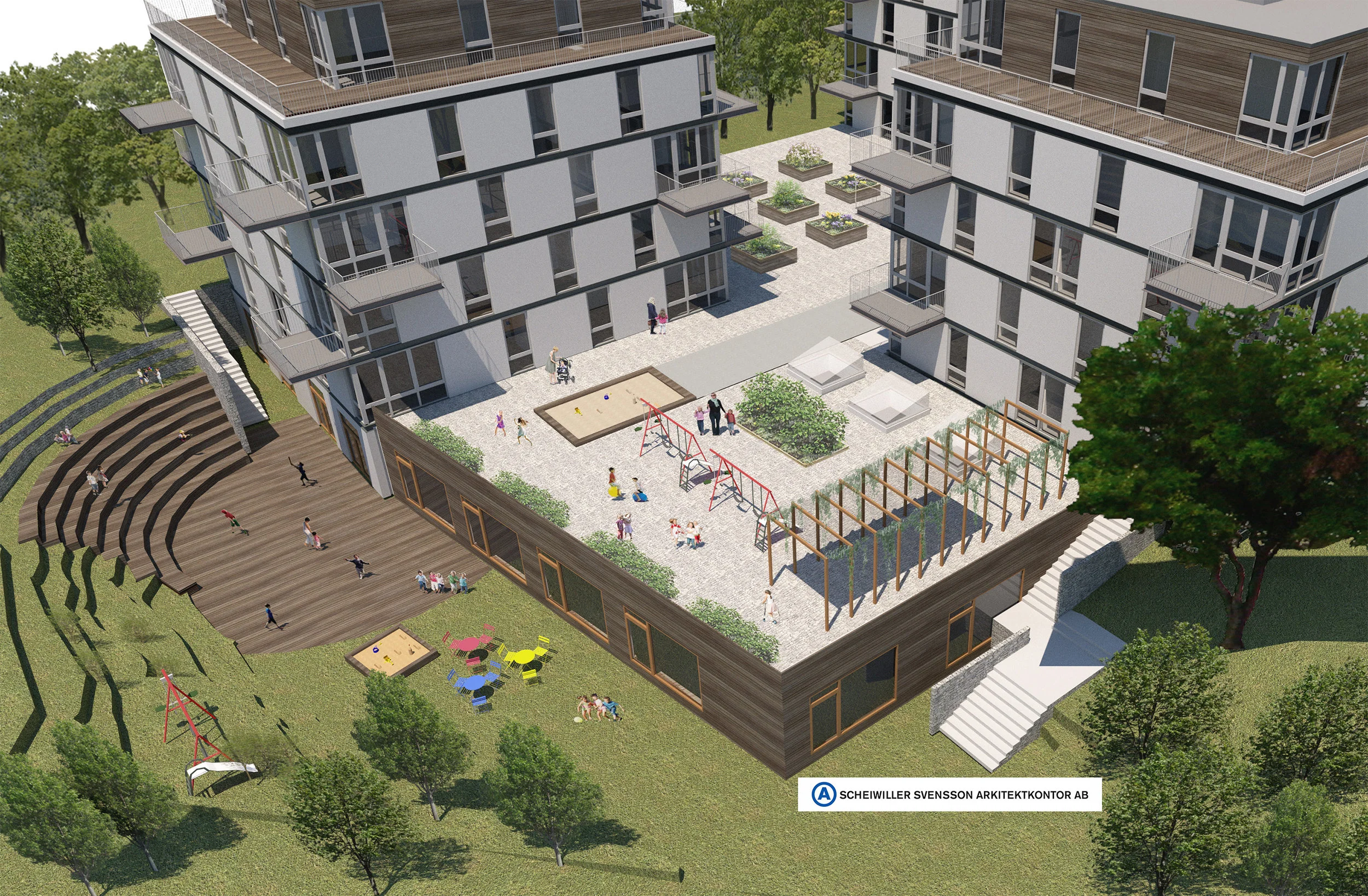 Gatun Arkitekter ritar lekfull förskola i Orminge