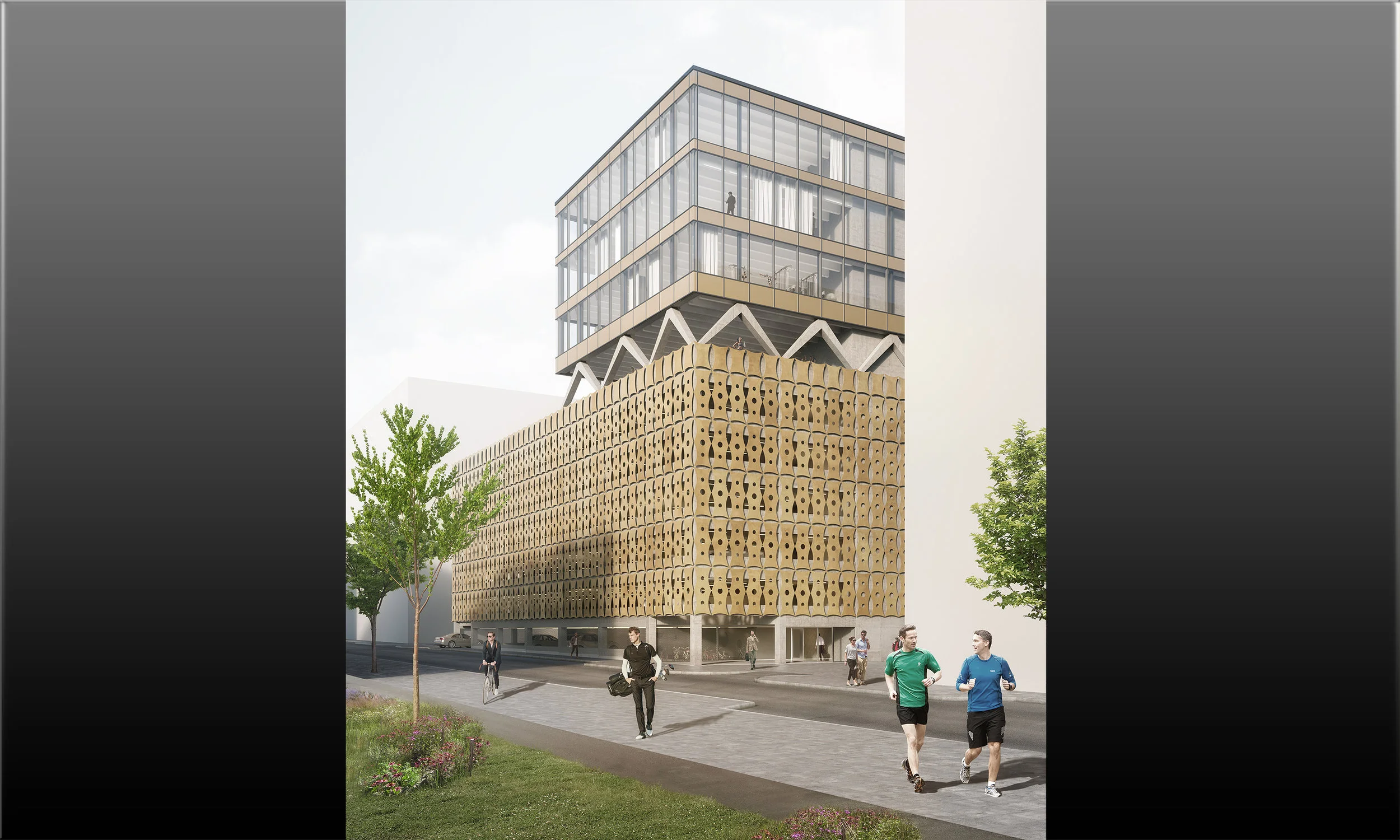 Gatun Arkitekter ritar uttrycksfullt gym och parkeringshus i Ulriksdal