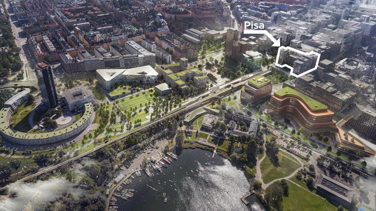  Gatun Arkitekter vinner det parallella uppdraget om kvarter Pisa i Hagastaden