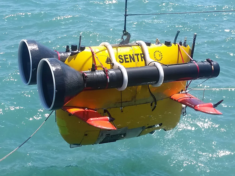 Sentry with plankton collectors (Photo- Sean Kelley)