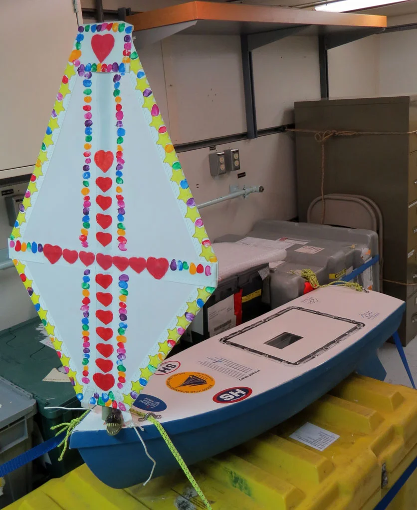 Sacred Heart Star of the Seas awaiting launch in the science lab of the R/V Thomas G Thompson