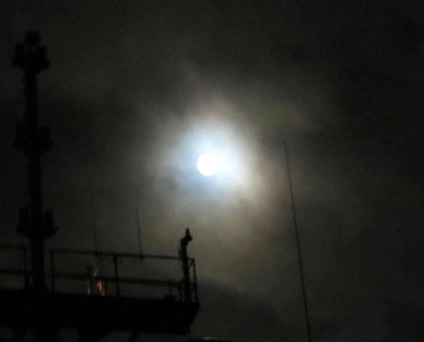 Moonlight overseeing dredging operations