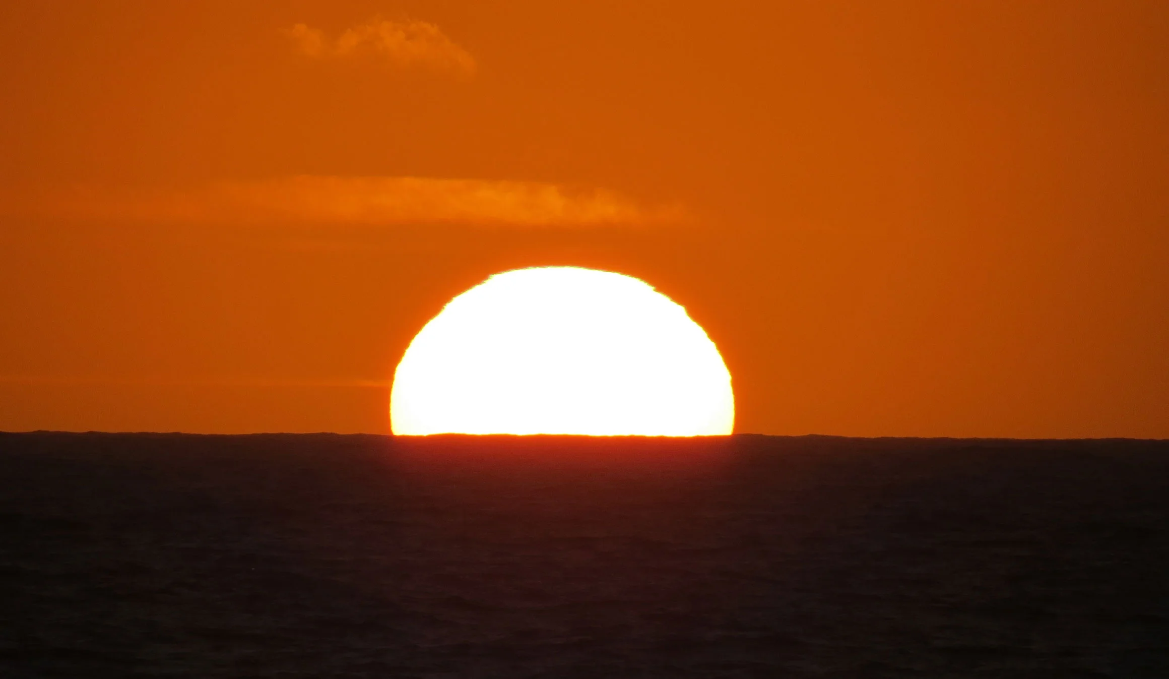 The sun setting on a successful cruise