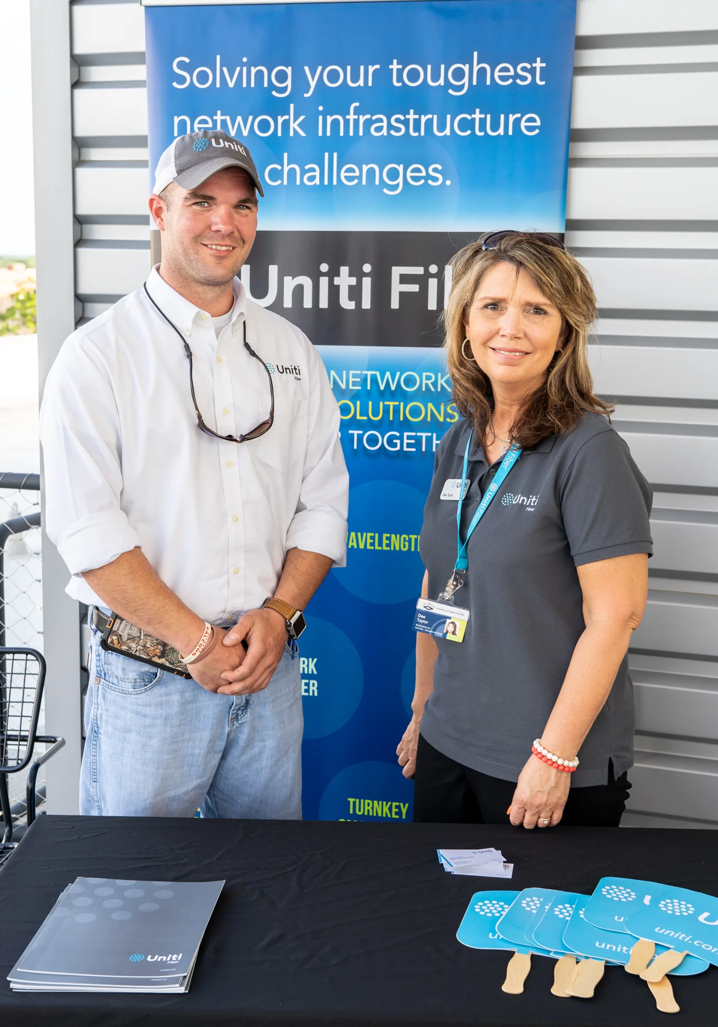 Dee Taylor representing Uniti Fiber at Beer and Bytes