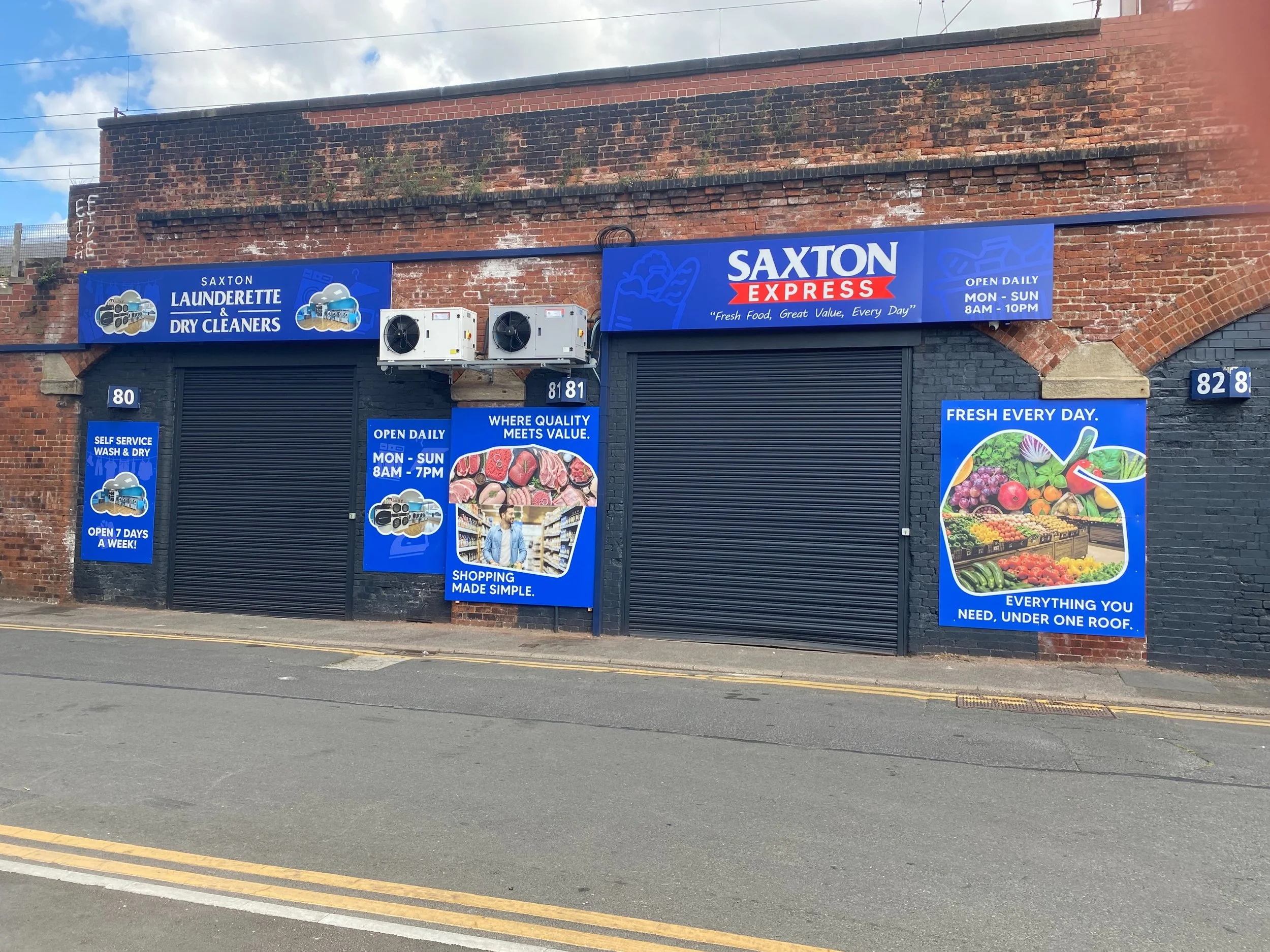 Another opening on Railway Street, just across Marsh Lane from #yorkstreetstudios All set to service the new influx of residents in the tower blocks that are being built in the area. The signage is not subtle, but will be removed and replaced as it w