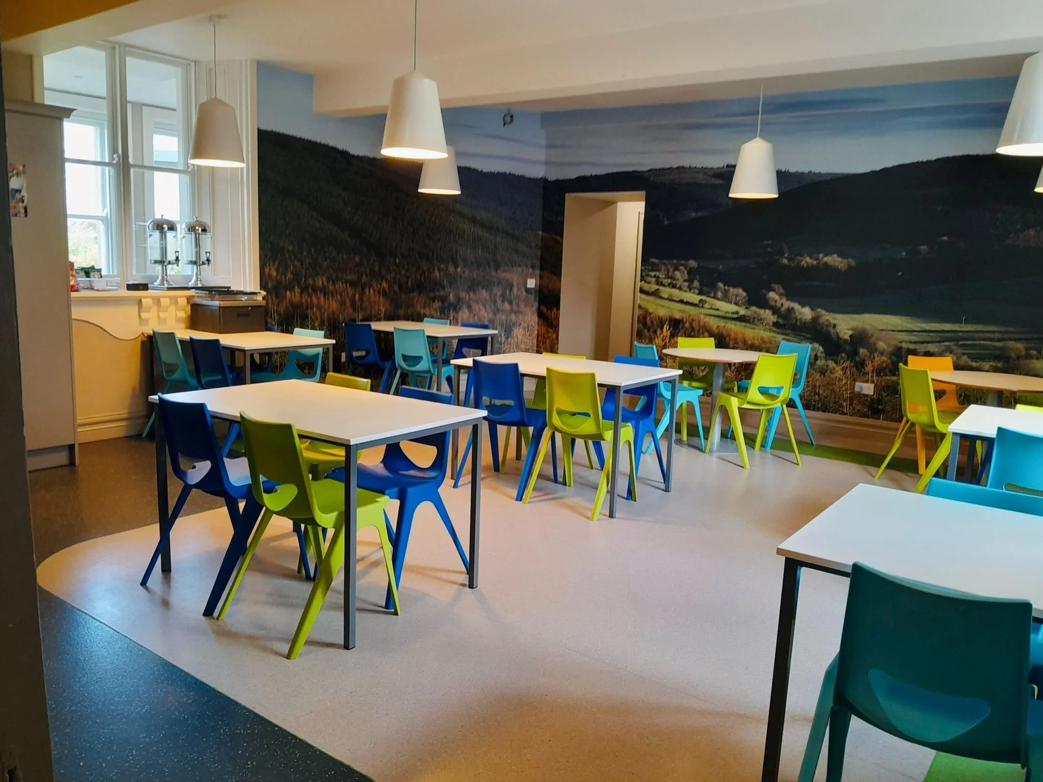 Relax and recharge in our fully equipped canteen, featuring all appliances free to use and a fully stocked vending machine for your convenience.