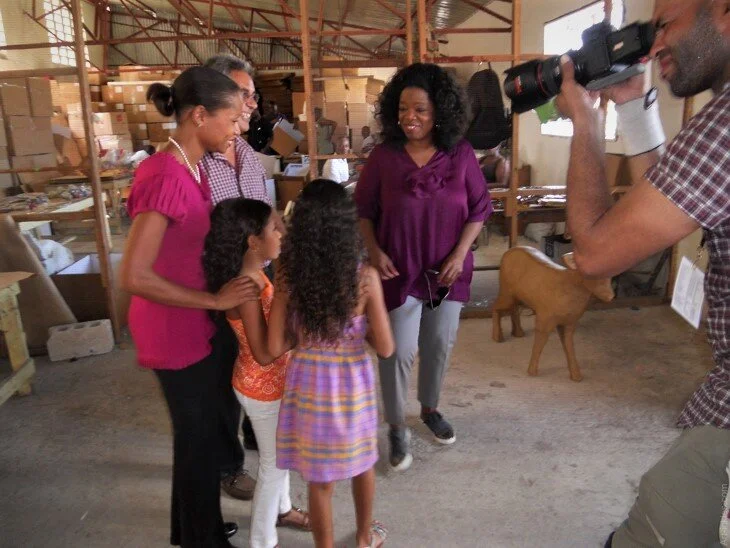 Oprah visited the production facility in December 2011 and showcased the artisans work in her OWN TV Network in January 2012