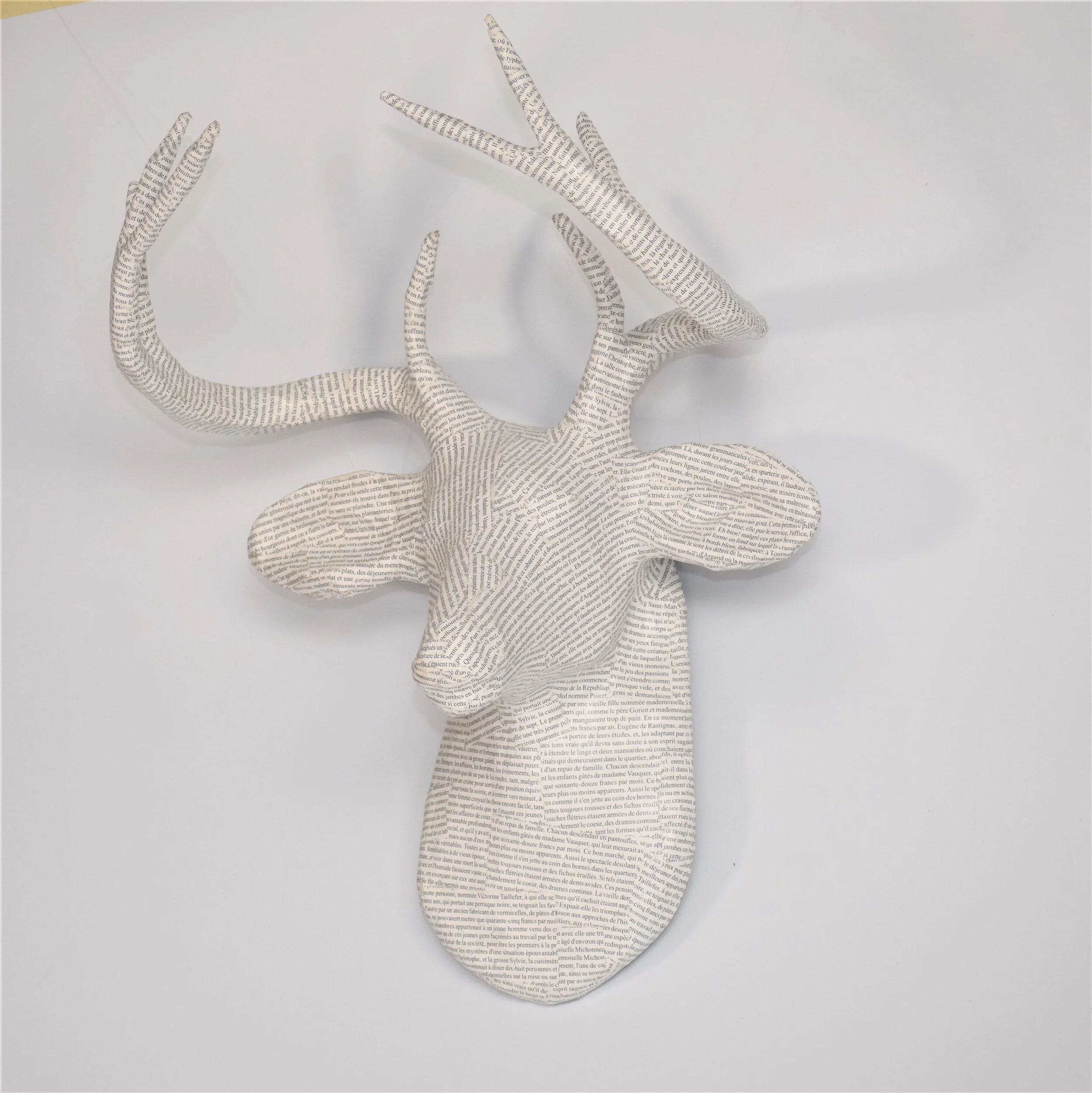 White faux taxidermy deer trophy