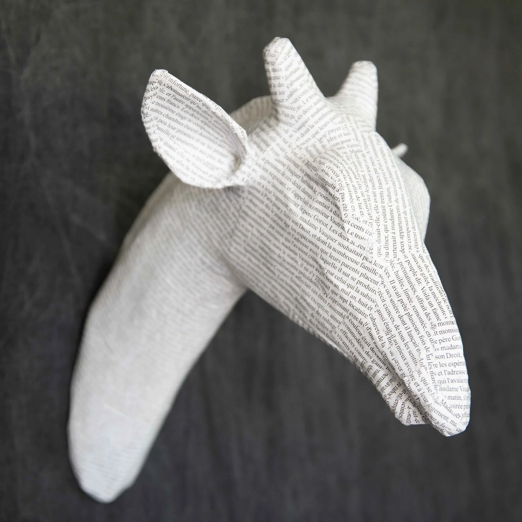 Paper mache giraffe head