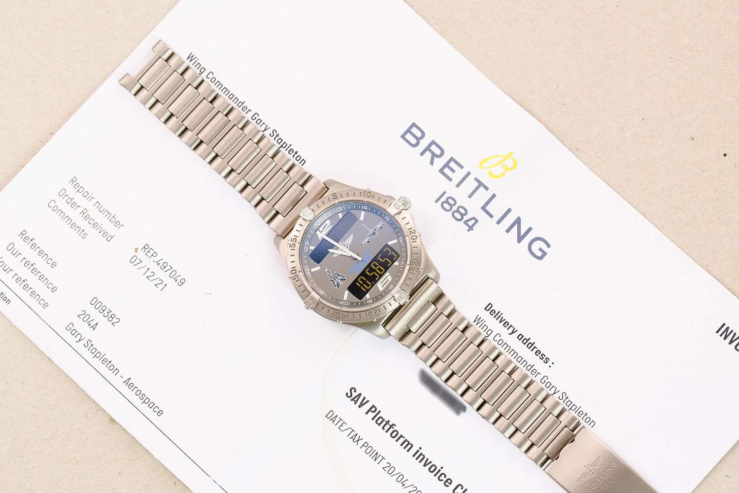 BREITLING Aerospace TORNADO RAF Wing Commander Limited Edition 25 Pieces 1990s O R O L O G I U M