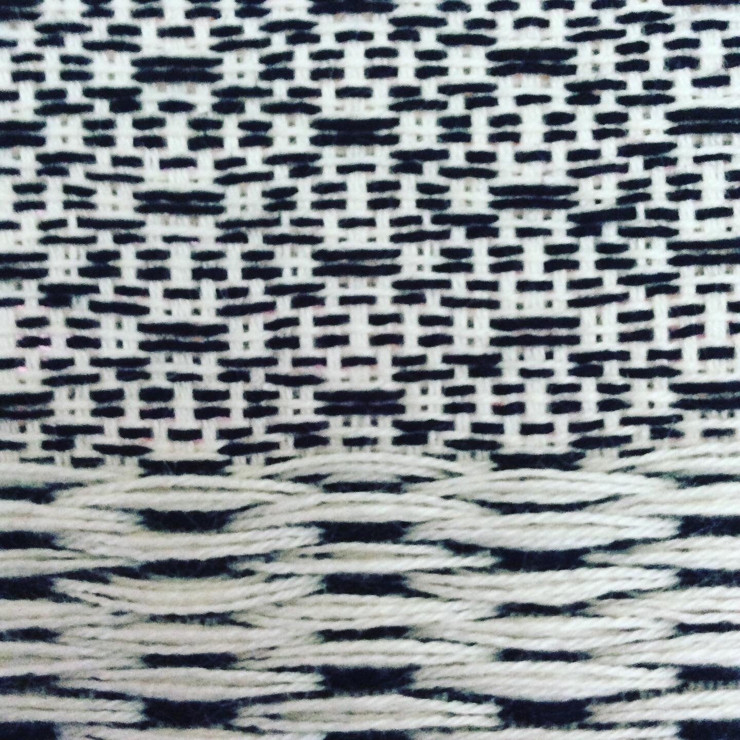 Weekend weaving. I did a little bit yesterday and a little bit today. Decided I want to experiment with black and white to match the warp. It&rsquo;s slow progress because I am slow this weekend. The fatigue is real! What I really want to try is the 
