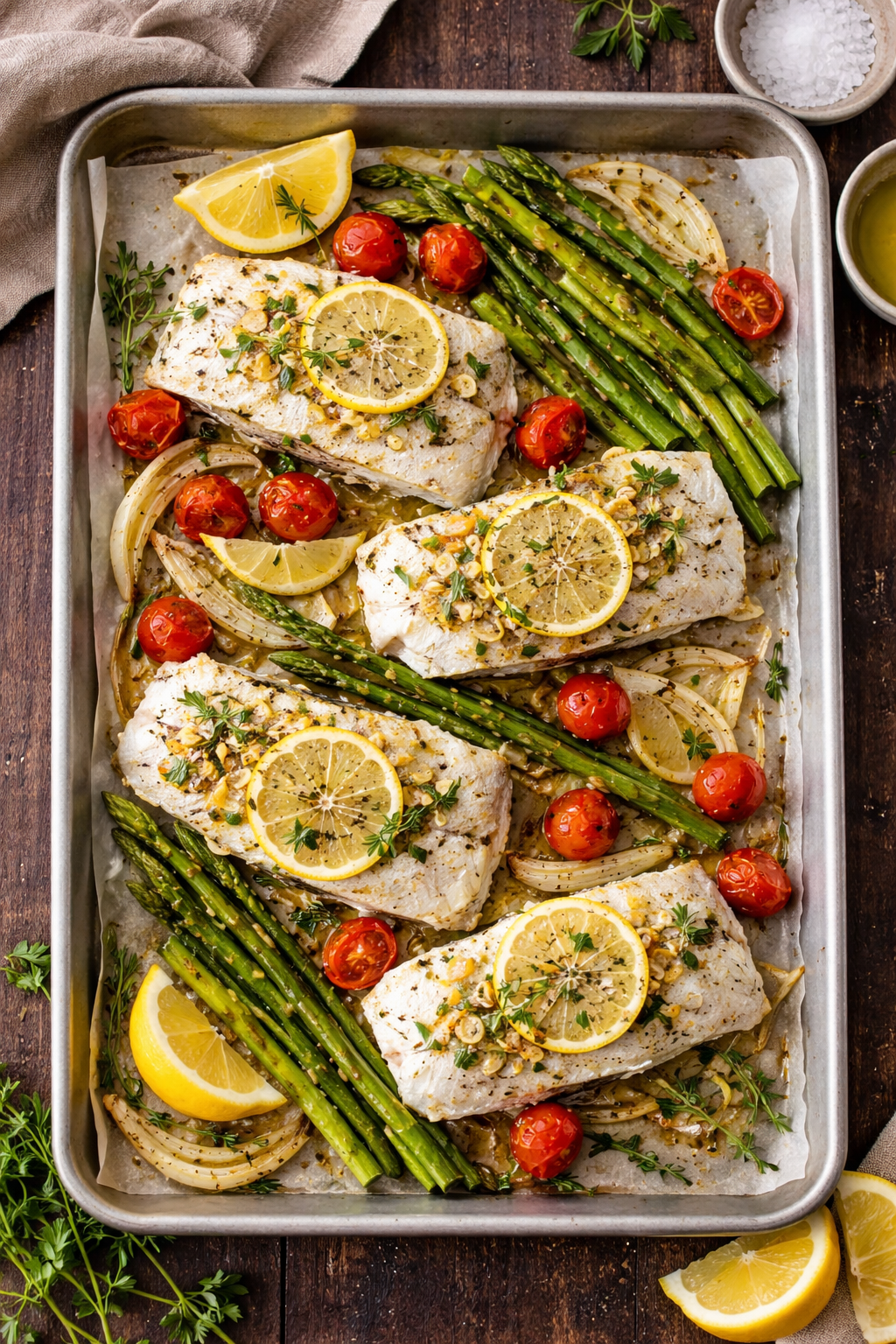 Herb-Roasted Wild Cod with Lemon Spring Vegetables | Proper Palate Lenten Recipe
