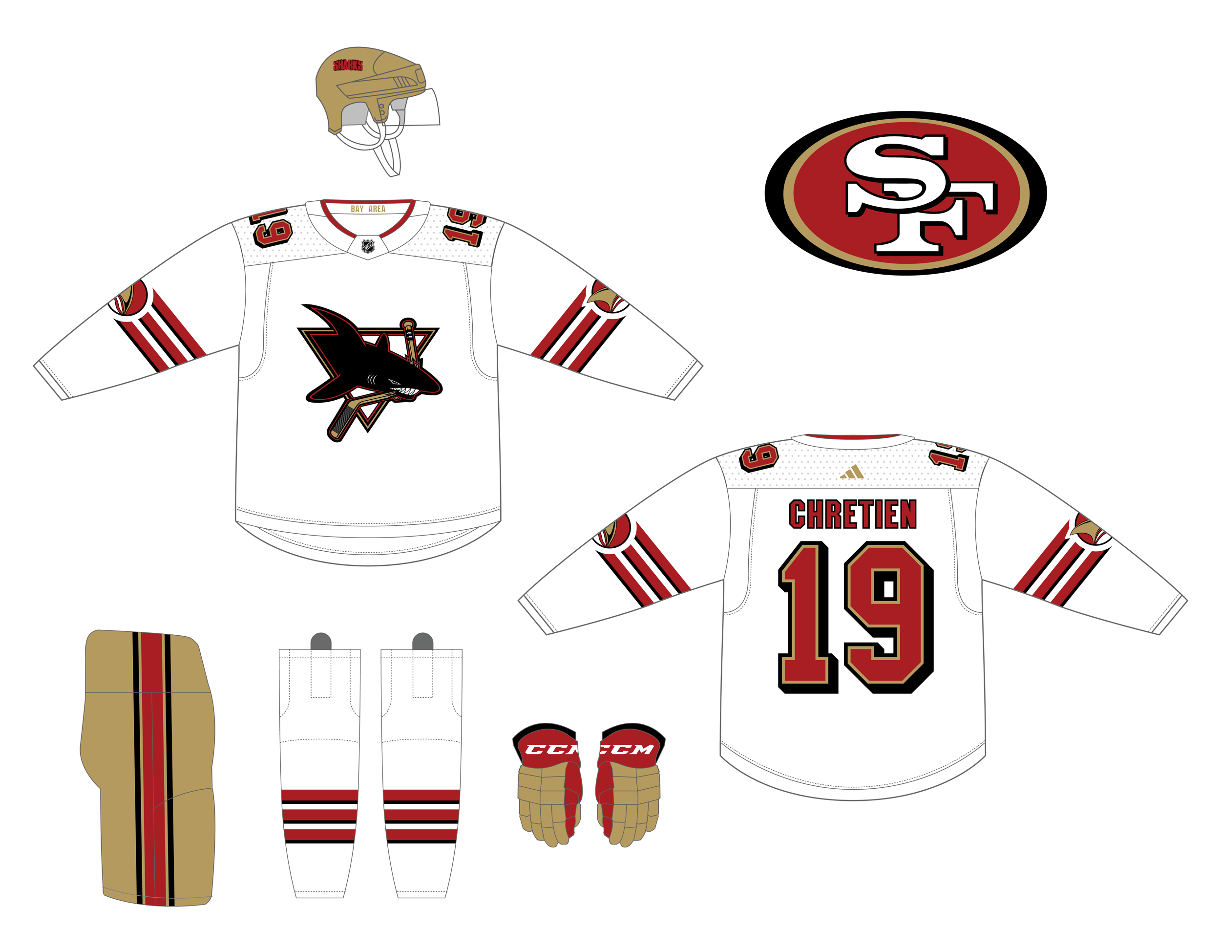 FS: Sharks/49ers mashup jersey : r/hockeyjerseys