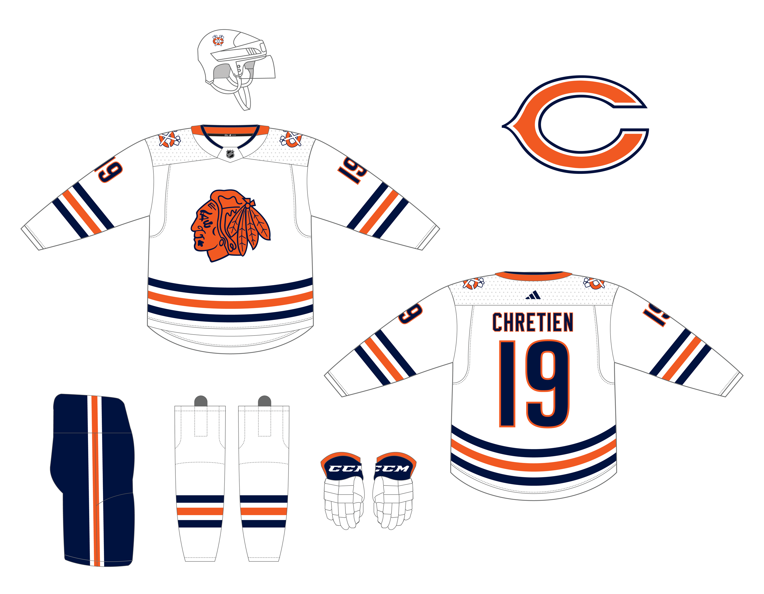 chicago bears hockey jersey