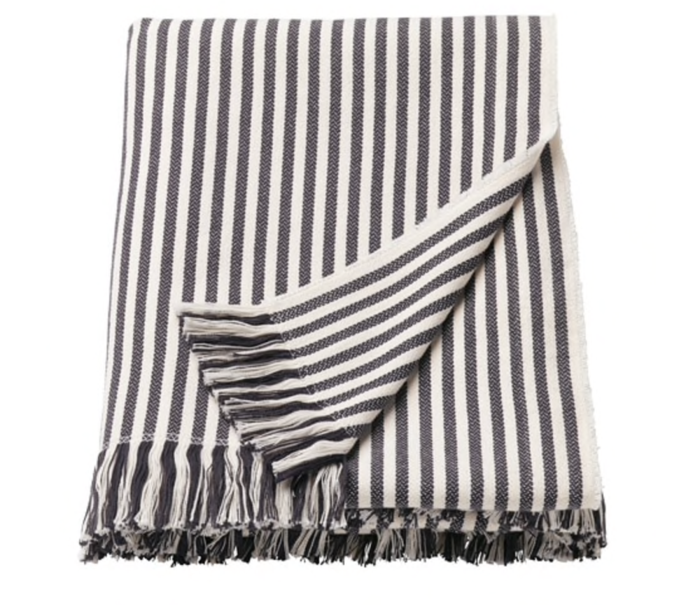 Ikea striped blanket throw