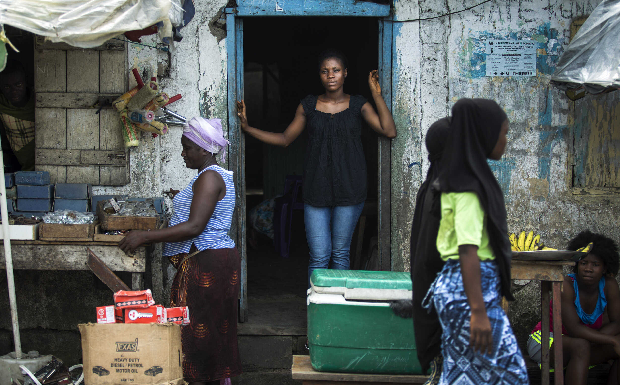  “We were trained on Ebola prevention, and we got a lot of information about Ebola that was different from what people here were saying. After the training, we went door­ to door to tell people how to protect themselves. It was challenging. A lot of 