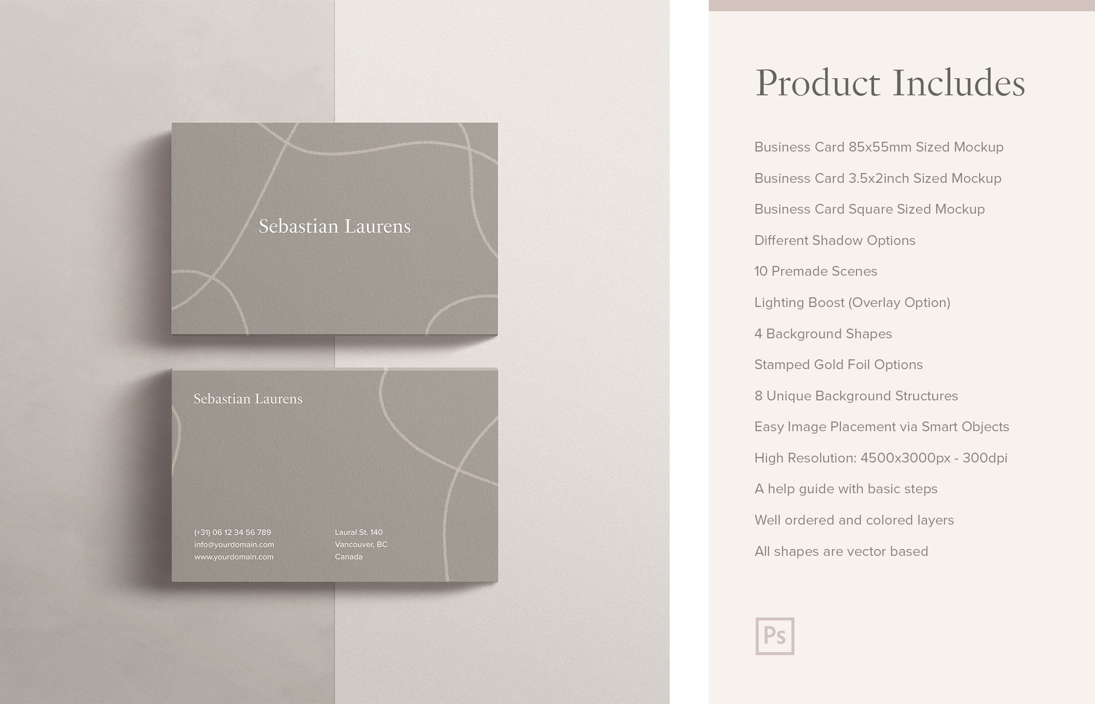 Download Ruben Stom Design Business Card Mockup Kit