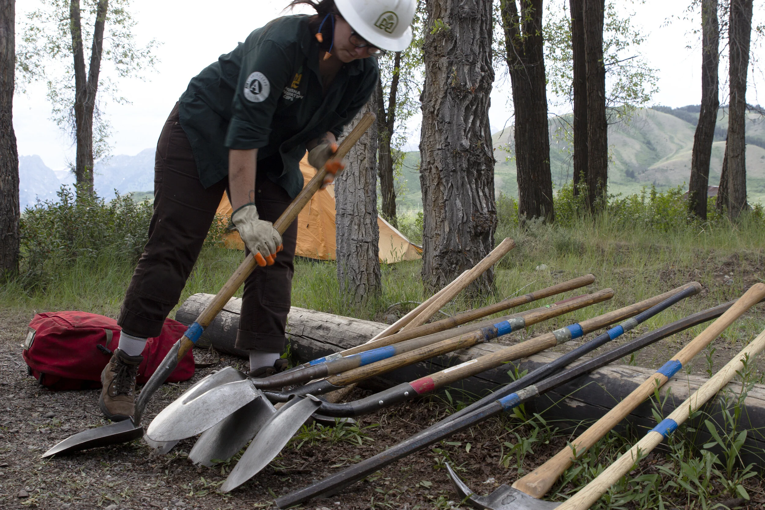 Youth Corp attendees work hard each day in the GTNP