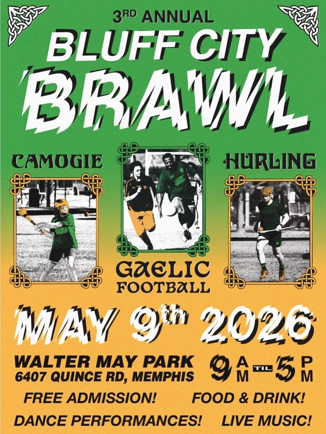 🗓️ We are officially one month away!! Mark your calendars for the biggest Irish sports event in Memphis. 

Come watch some great matches of hurling, camogie, and Gaelic football. Can&rsquo;t wait to see you there!