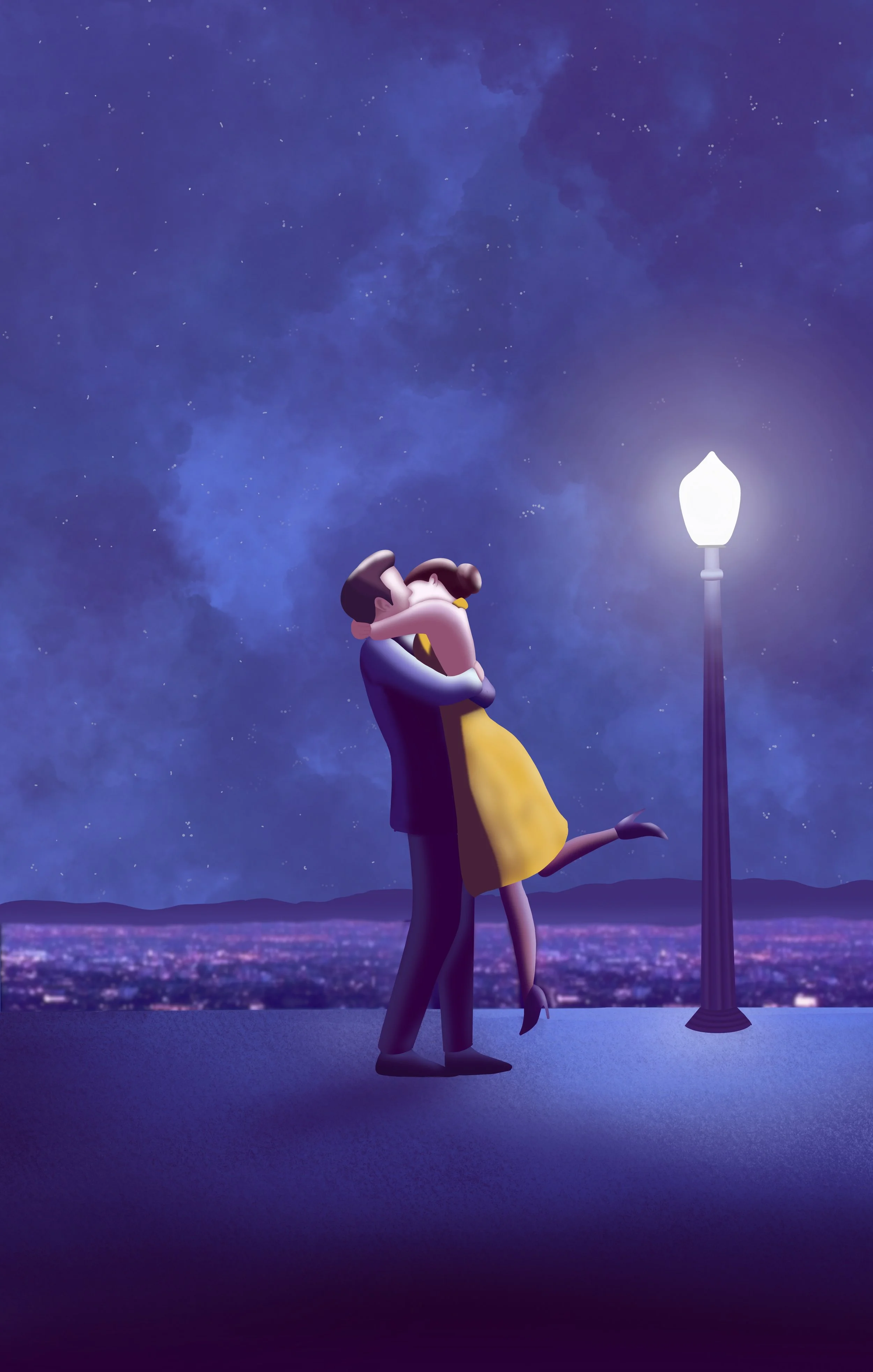 LA LA Land - One of the movie posters for La La Land in illustrated form