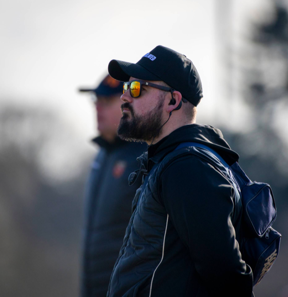 Patrick works pitch side for Amersham rugby club