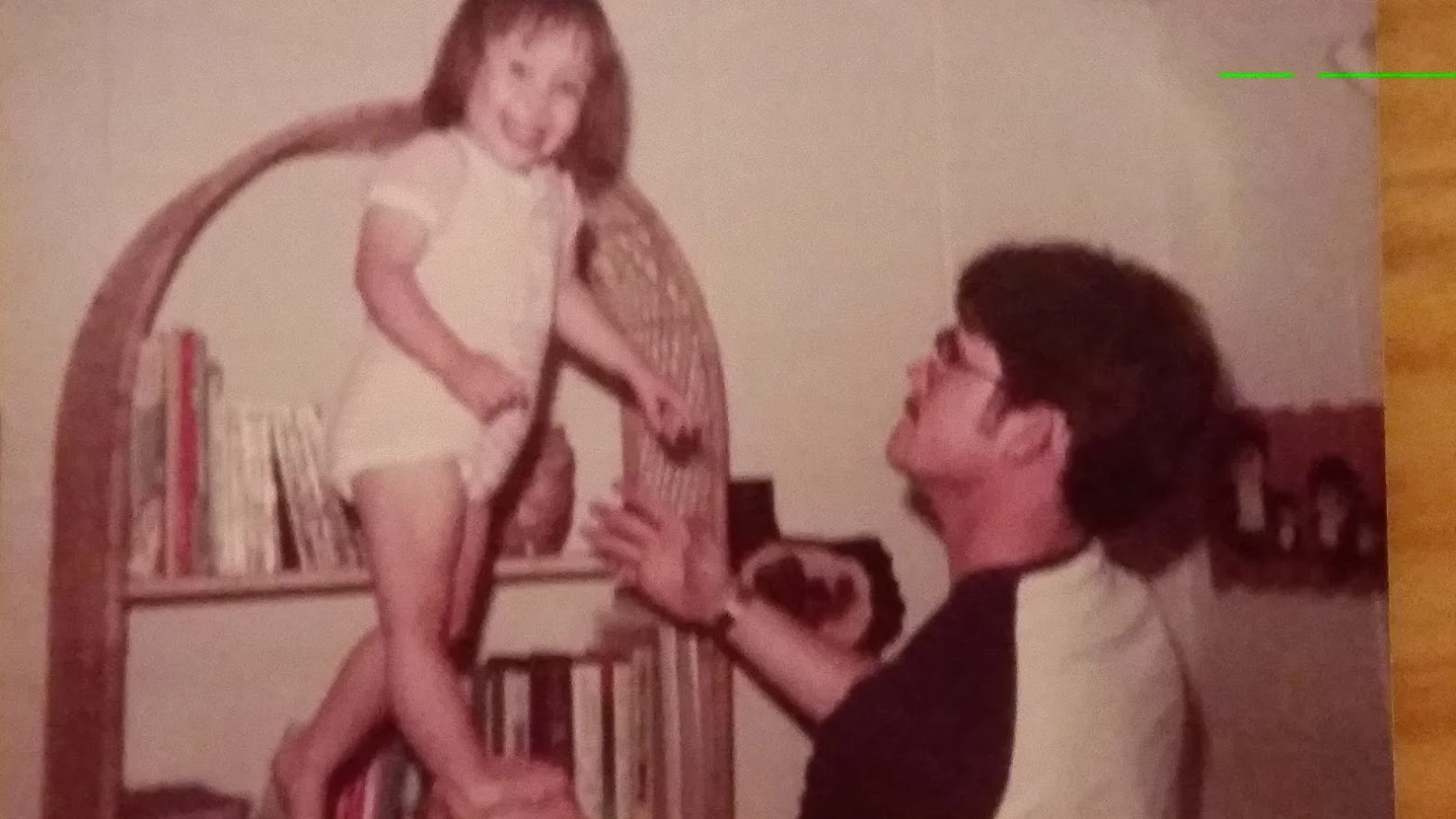 Ashley danced in Daddy’s hand.