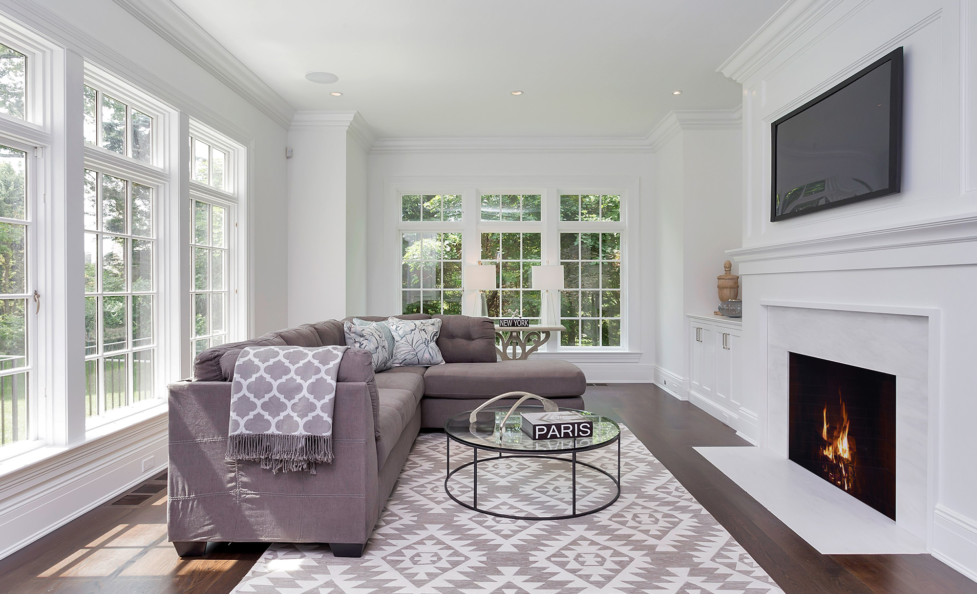 Living Room and Entertainment Center Design