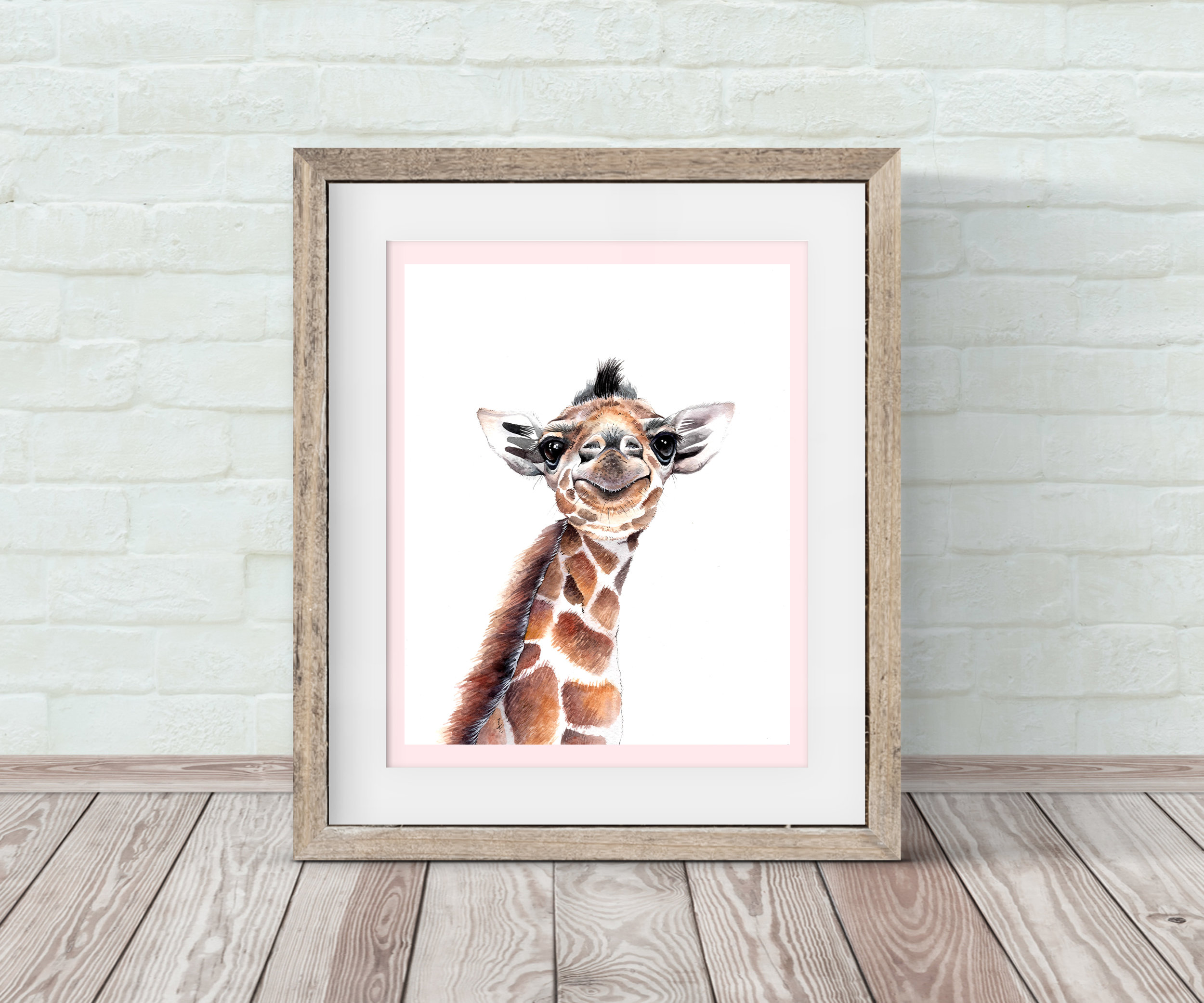 Baby Giraffe Nursery Wall Art By Emily Lemoine Baby Giraffe Nursery Wall Art By