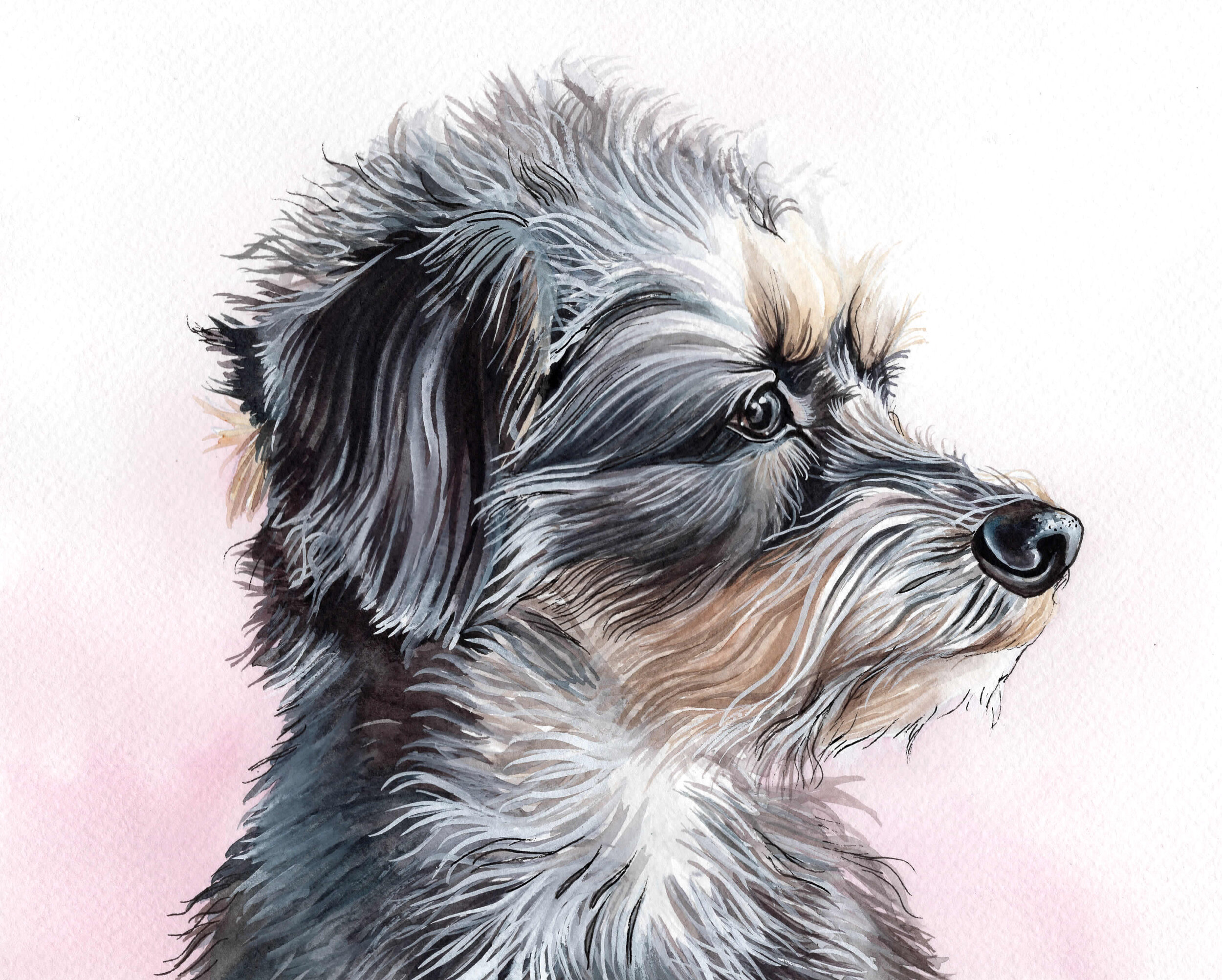 Mixed Breed Terrier Pet Painting