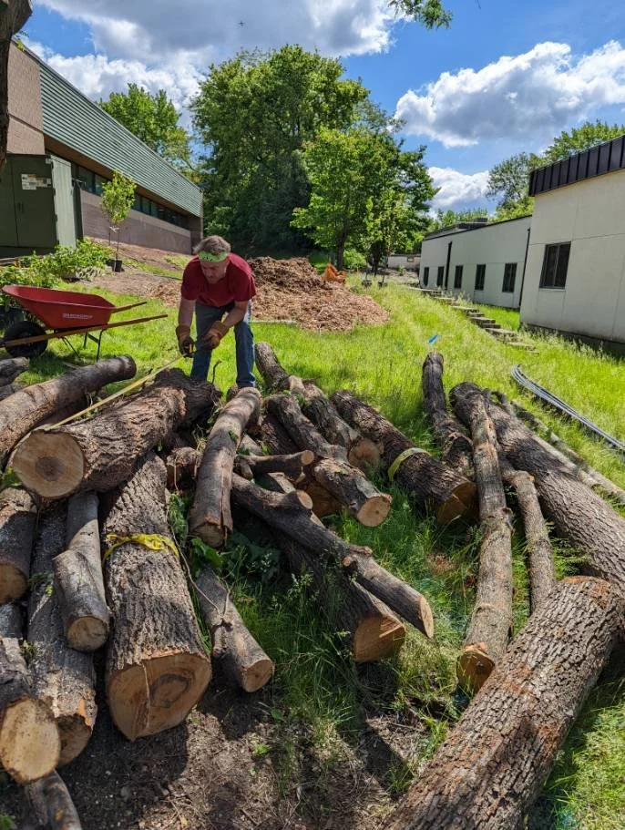 Using natural materials on-site