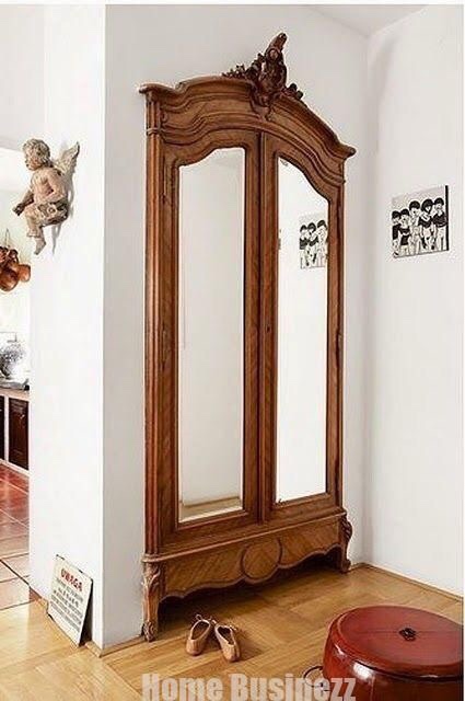 Here we have a beautiful antique piece built in a wall .