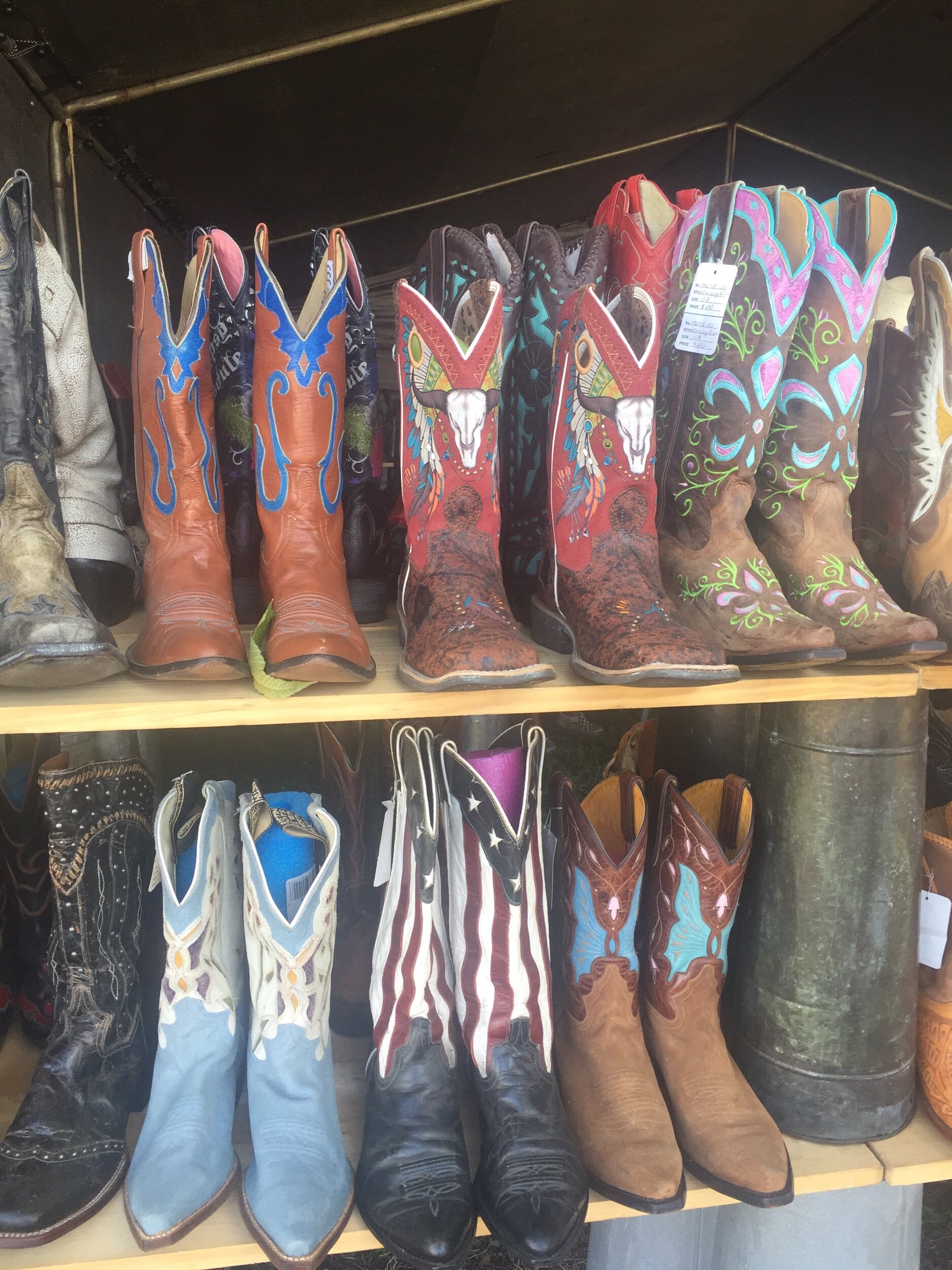 When in Texas you got to have fun cowboy boots!