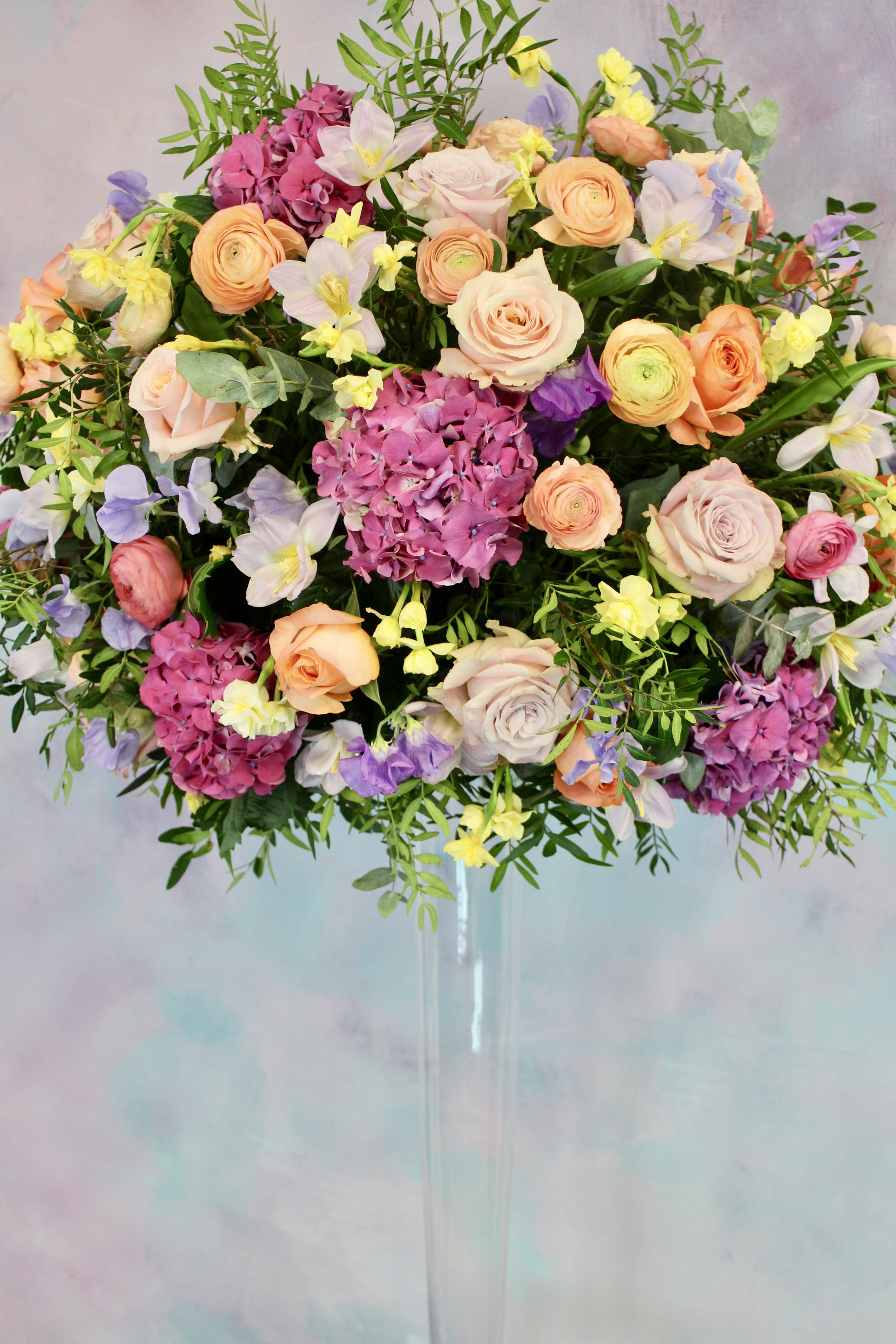 A bride’s mock up flowers.
