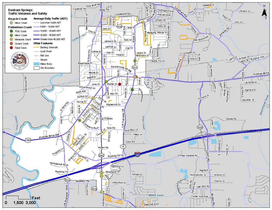 Denham Springs_ Traffic Volumes and Safety Map.jpg