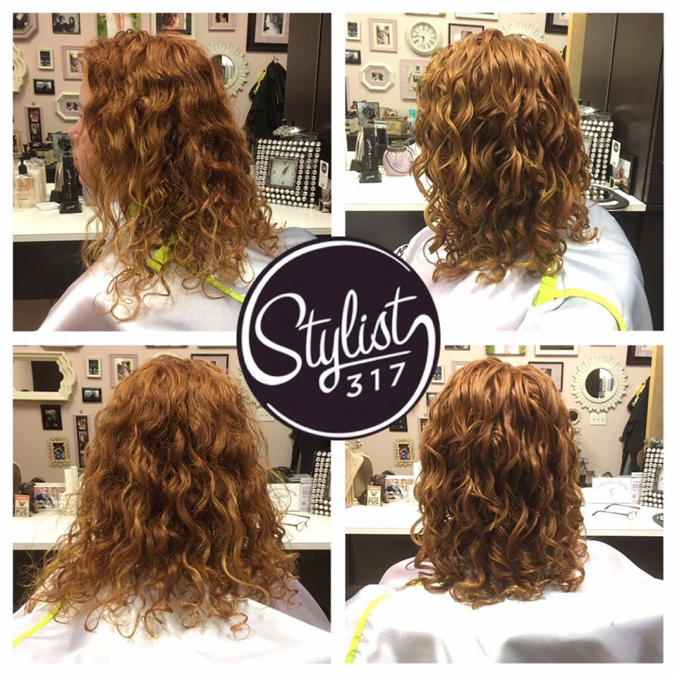Curly Hair Before and After