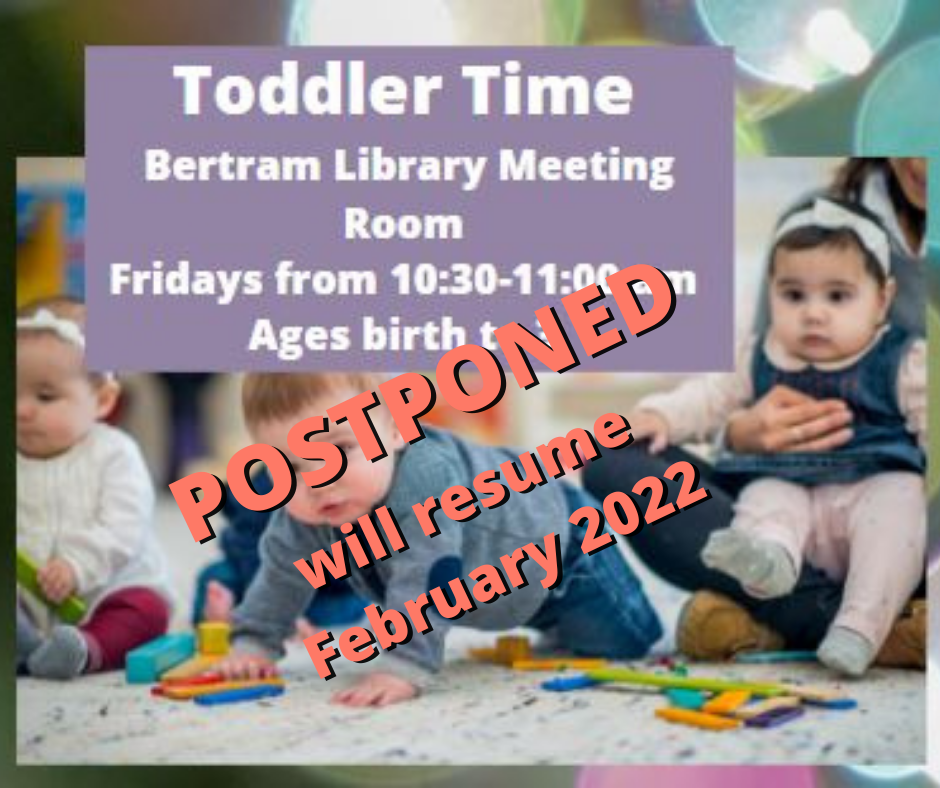 Toddler Time Postponed