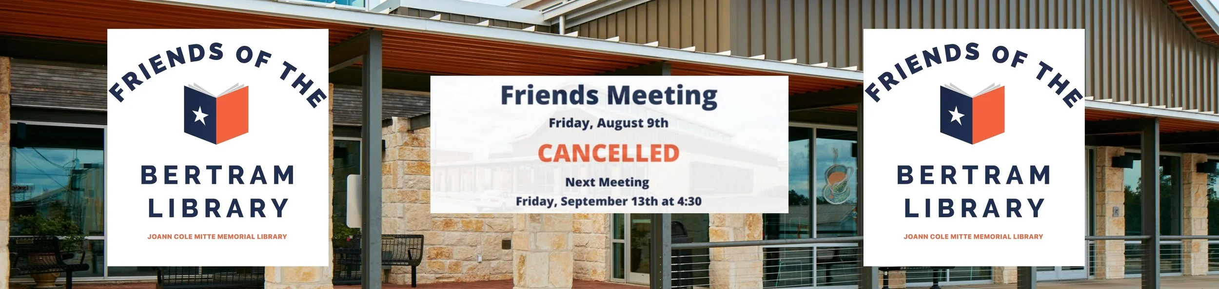 Friends of the Bertram Library Meeting- CANCELLED