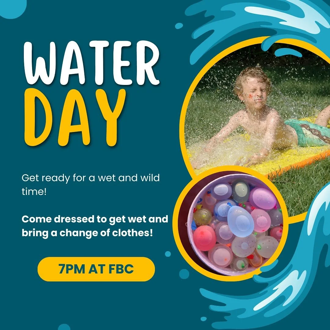 See you this Friday at 7pm. Bring a change of clothes and a towel and get ready to get wet!