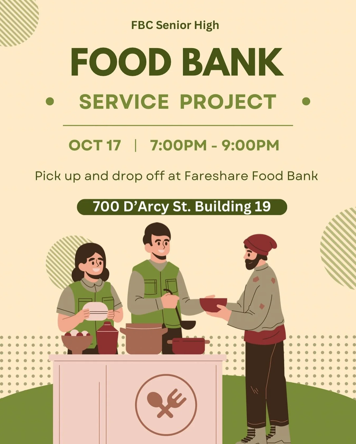 Remember we’re off-site this Friday at Fareshare Food Bank!
Sign up here: https://fbcchurch.churchcenter.com/registrations/events/3203366