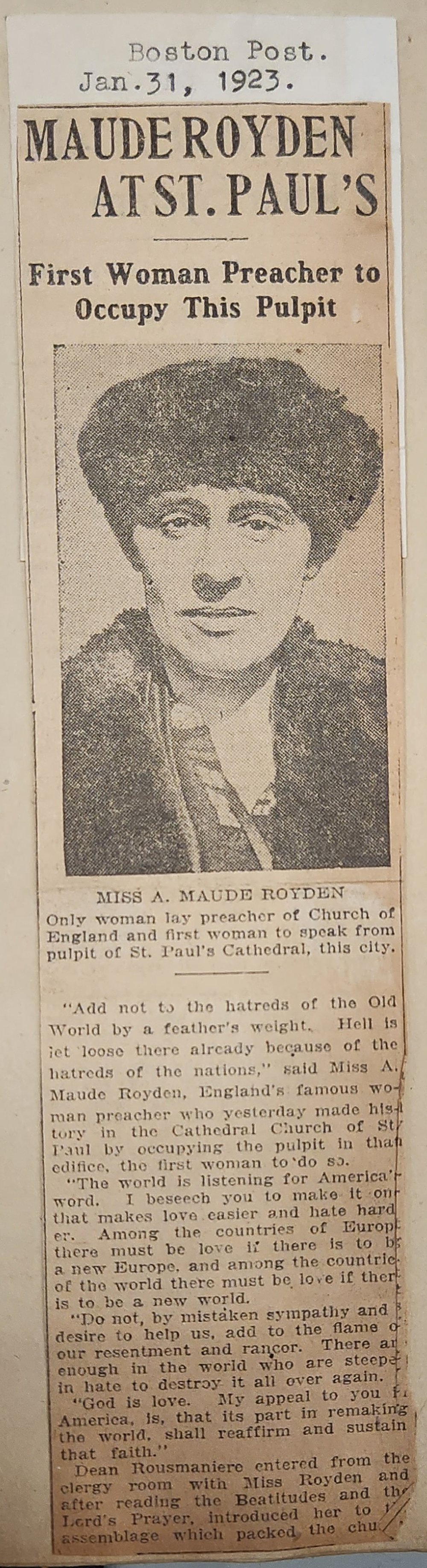 Maude Royden Boston Post Jan 31 1923.jpg