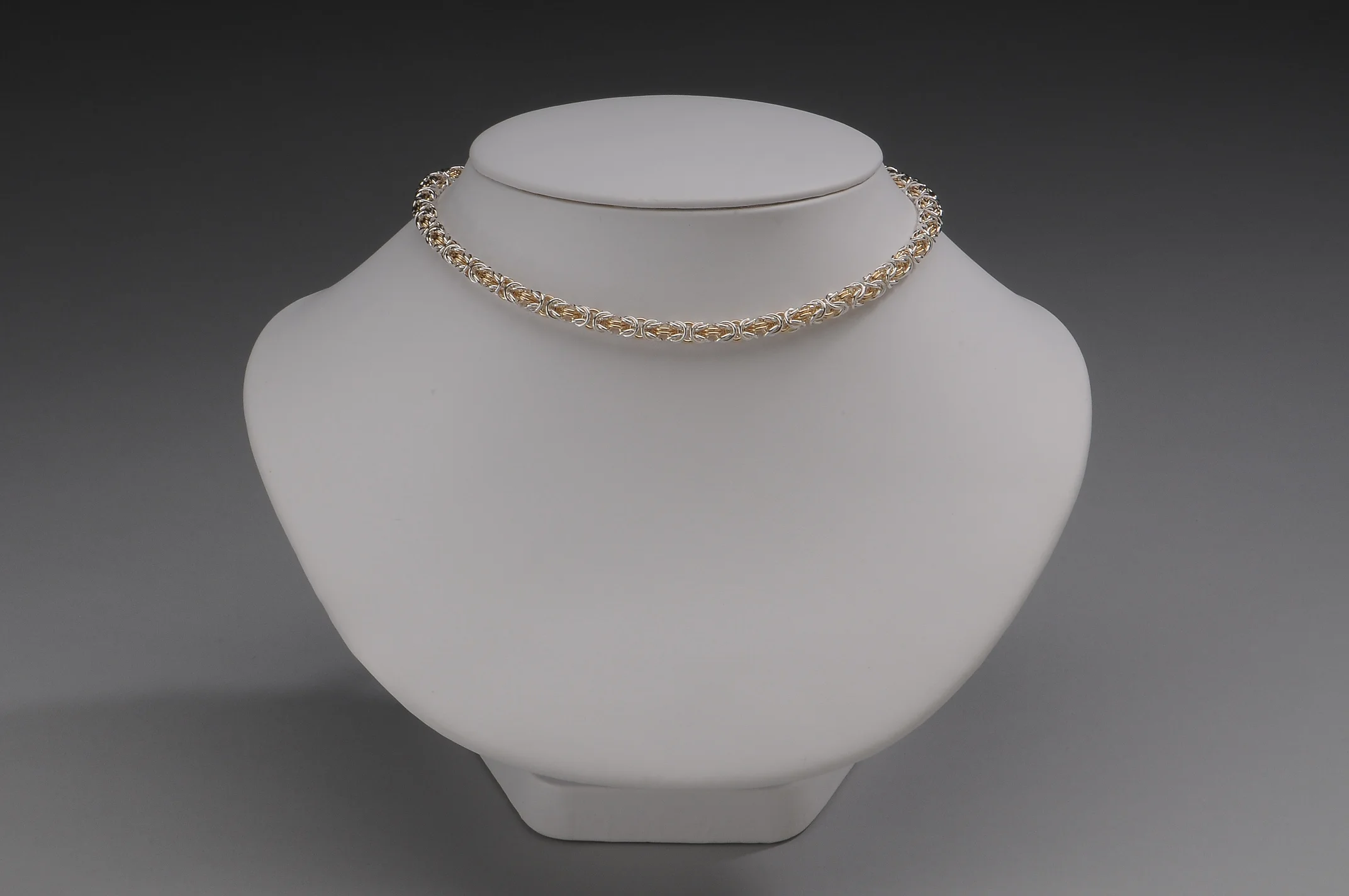 Delicate Two Tone Byzantine Collar