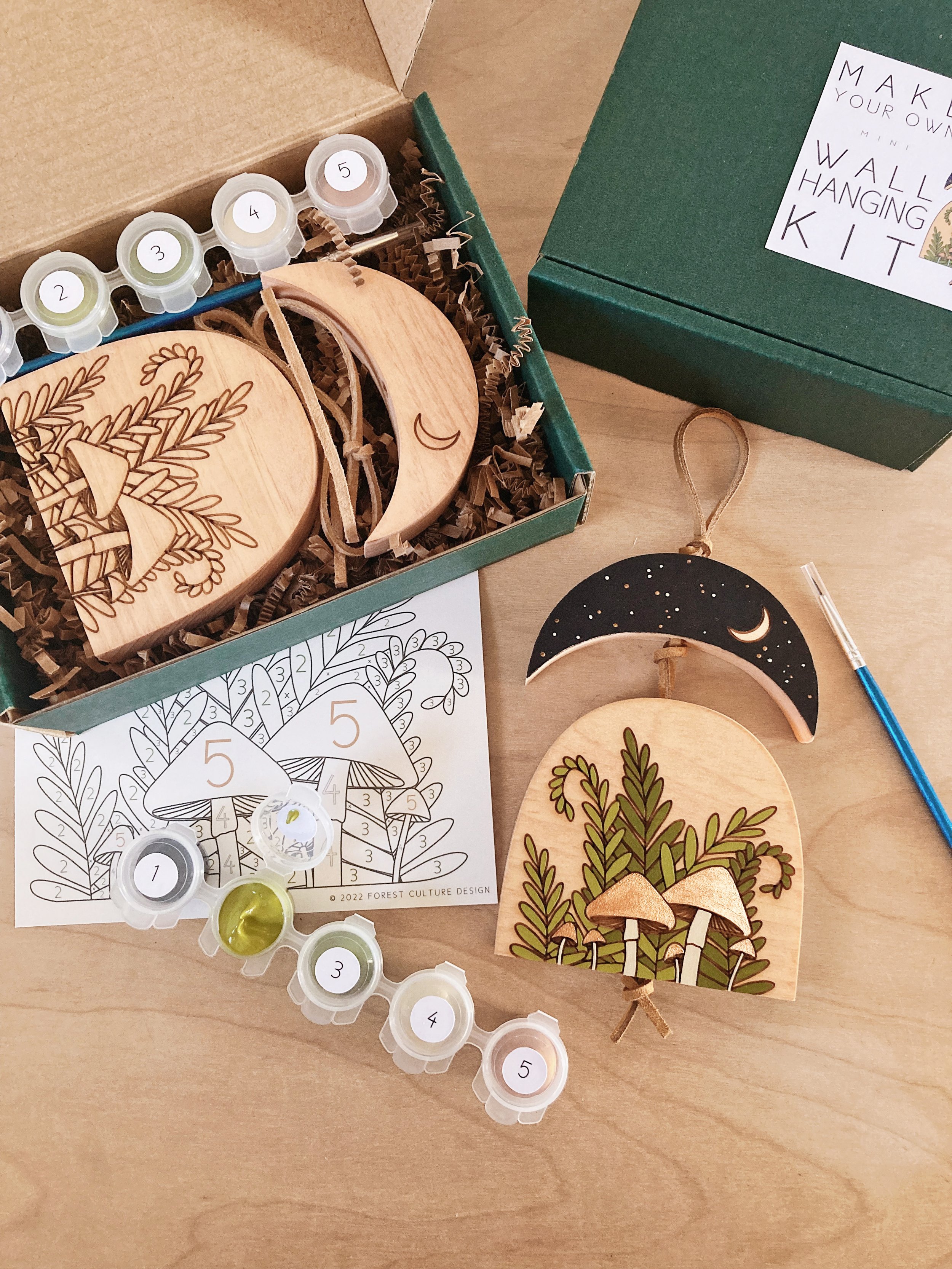 Paint by Numbers Wall Art Kit Forest Culture Design