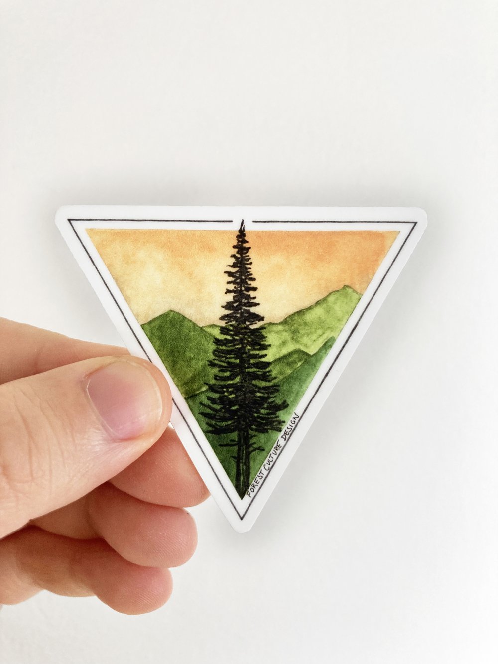 Mountain Forest Pine Trees Sticker
